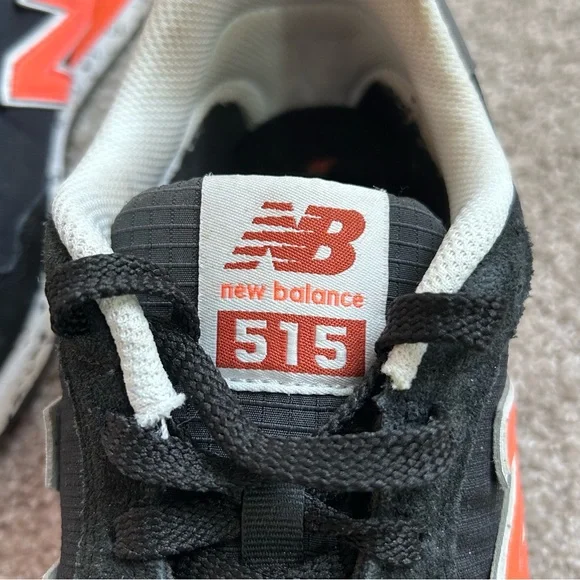 New Balance 515 Men's 10.5 Black Vibrant Orange Sneakers ML515BT3 Speckled - Picture 10 of 11